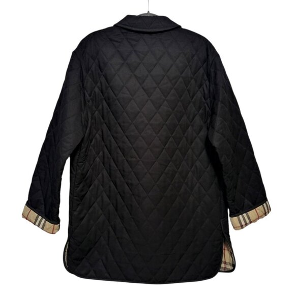 Burberry London Quilted Barn Jacket Nova Check Lining - Picture 6 of 16